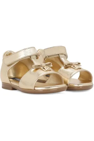 Dolce & Gabbana Sandaler i læder med logoplade