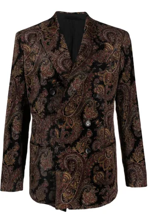 Etro Fløjlsblazer med paisleytryk