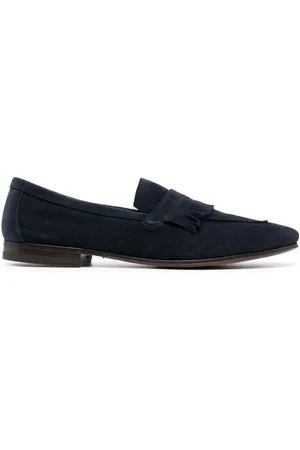 HENDERSON BARACCO Loafers i ruskind med frynsedetalje