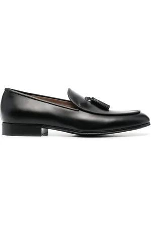 Gianvito Rossi Loafers i læder med kvastdetalje