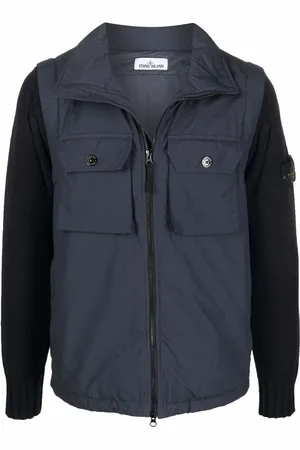 Stone Island Cropped dunjakke med aftagelige ærmer