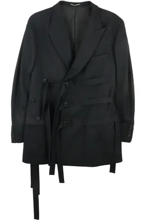 YOHJI YAMAMOTO Worsted Tasmania blazer i uld med bælte