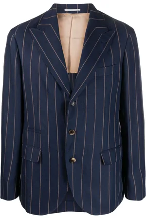 Brunello Cucinelli Enkeltradet nålestribet blazer