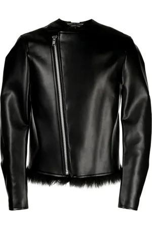 Comme des Garçons Bikerjakke i imiteret pels