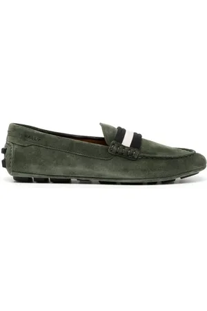 Bally Loafers i læder med kontrastkant