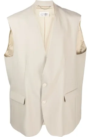 Maison Margiela Vest med knaplukning og V-hals