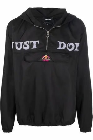 JUST DON Vindjakke med hætte og logotryk