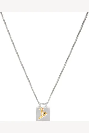 TOM WOOD Mined Pendant Black Diamond necklace