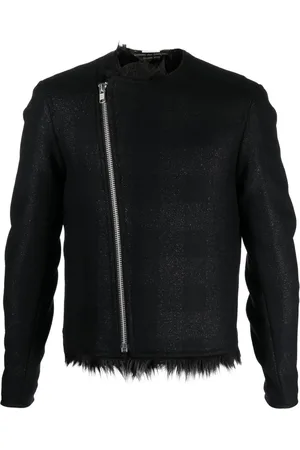 Comme des Garçons Ternet bikerjakke med metallisk effekt