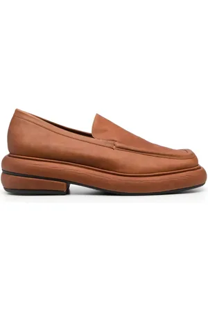 ECKHAUS LATTA Stacked slip-on loafers i ruskind