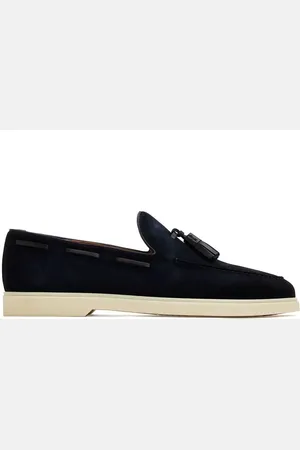 Magnanni Loafers i ruskind med kvast-detalje