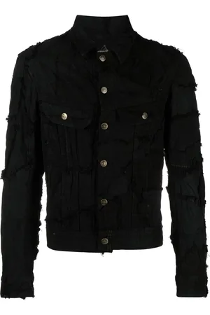 GREG LAUREN Denimjakke med slitageeffekt