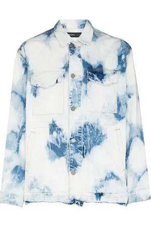 Purple Brand Denimjakke med bleget finish