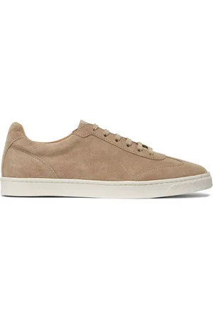 Brunello Cucinelli Sneakers i læder med mandelformet tå