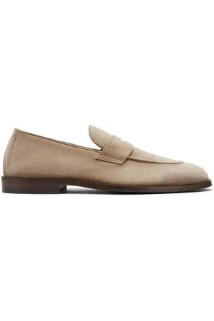 Brunello Cucinelli Penny-loafers i ruskind