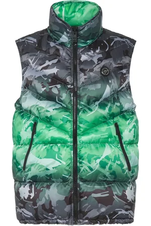 Philipp Plein Polstret vest med kamuflagemønster
