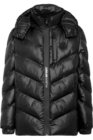 Philipp Plein Quiltet frakke med tigerbroderi