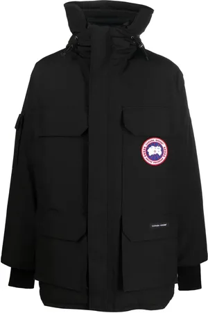 Canada Goose Dunjakke med hætte og logomærke