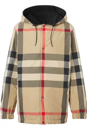 Burberry Vendbar ternet jakke i genanvendt polyester med hætte