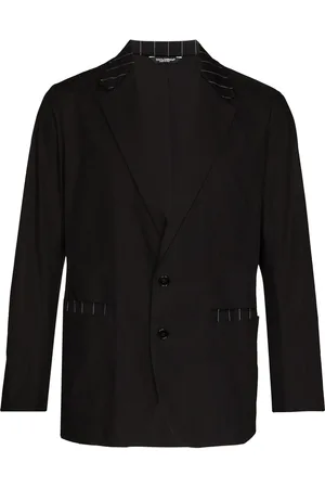 Dolce & Gabbana Blazer med ribstrikkede detaljer