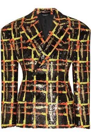 Dolce & Gabbana Dobbeltradet blazer med pailletudsmykning