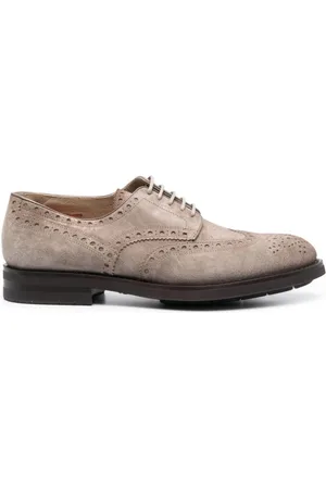 santoni Emil brogues i læder med perforeret detalje