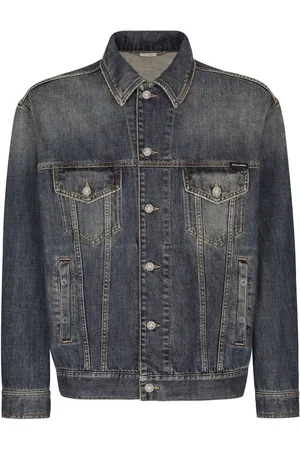 Dolce & Gabbana Denimjakke med slitageeffekt