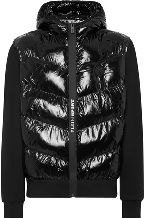 Philipp Plein Polstret jakke med logo-applikation