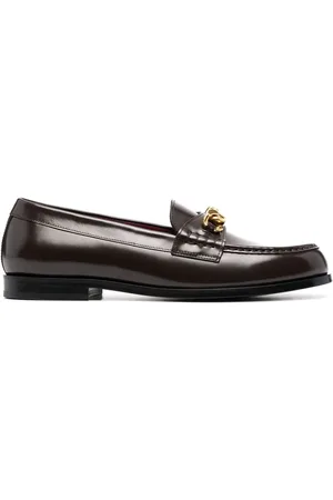 VALENTINO GARAVANI Loafers i læder med VLogo