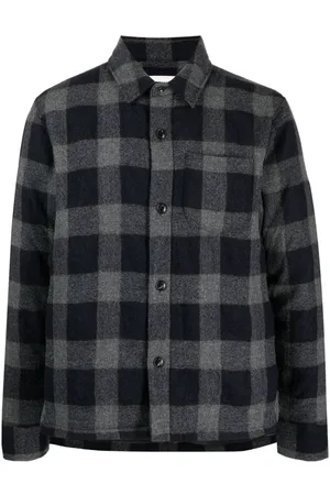 OFFICINE GENERALE Gingham-ternet jakke