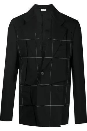 Comme des Garçons Asymmetrisk blazer med kontraststing