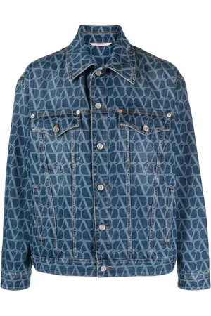 VALENTINO GARAVANI Denimjakke med Toile Iconographe-tryk
