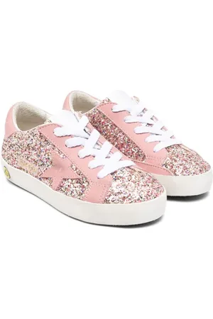 Golden Goose Plateausneakers med glimmerdetalje