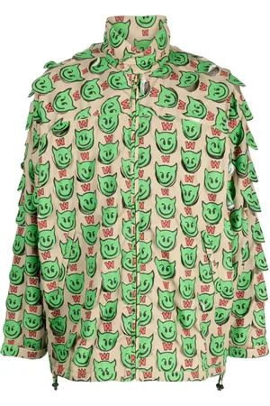 WALTER VAN BEIRENDONCK Jakke med lynlåslukning og motiv