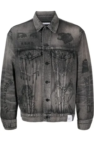 NEIGHBORHOOD Type-3 denimjakke med grafisk tryk
