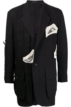 YOHJI YAMAMOTO Blazer med grafisk tryk