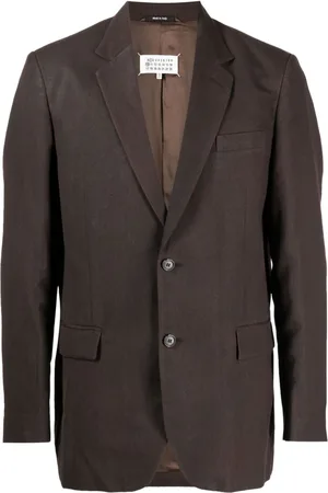 Maison Margiela Enkeltradet blazer med hakrevers