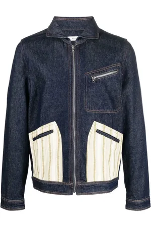 WALES BONNER Denimjakke med kontrastpanel