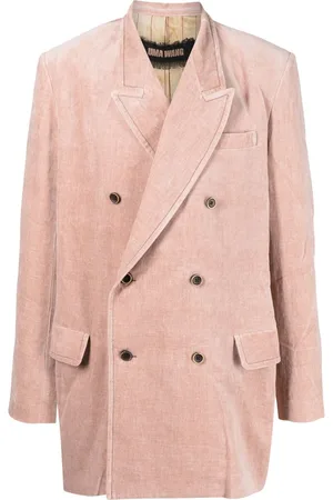 UMA WANG Dobbeltradet blazer i velour