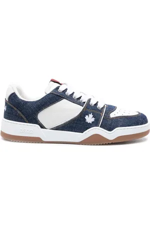 Dsquared2 Spiker sneakers med denim-paneler