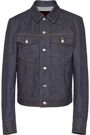 Salvatore Ferragamo Denimjakke med logoknapper