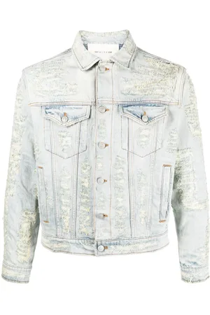 1017 ALYX 9SM Denimjakke med slitageeffekt