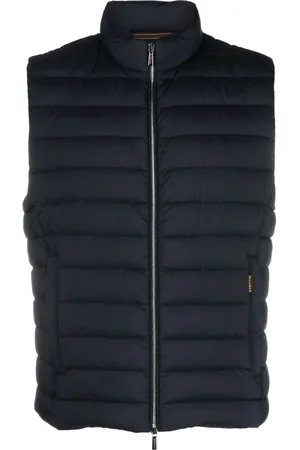 MOORER Quiltet vest med lynlås
