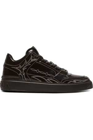 Balmain Mid-top B-Court sneakers i lakeret læder
