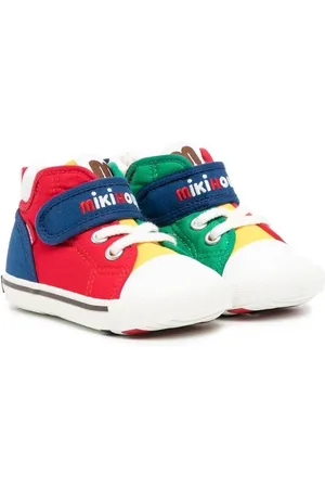 Miki House High-top sneakers med logo-broderi