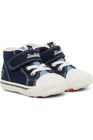 Miki House Sneakers med broderet logo og burrelukning