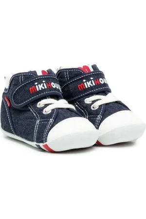 Miki House Sneakers i denim med logobroderi