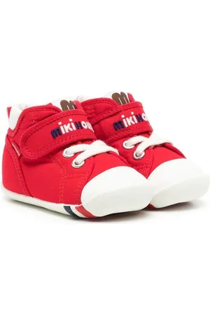 Miki House Sneakers med logobroderi og burrelukning