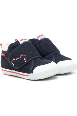 Miki House Sneakers med bamsemotiv og burrelukning
