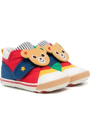 Miki House Sneakers med bamsemotiv og burrelukning